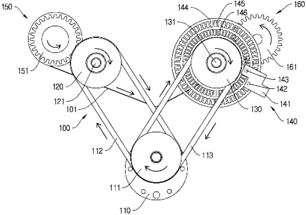 Printing ribbon driving device