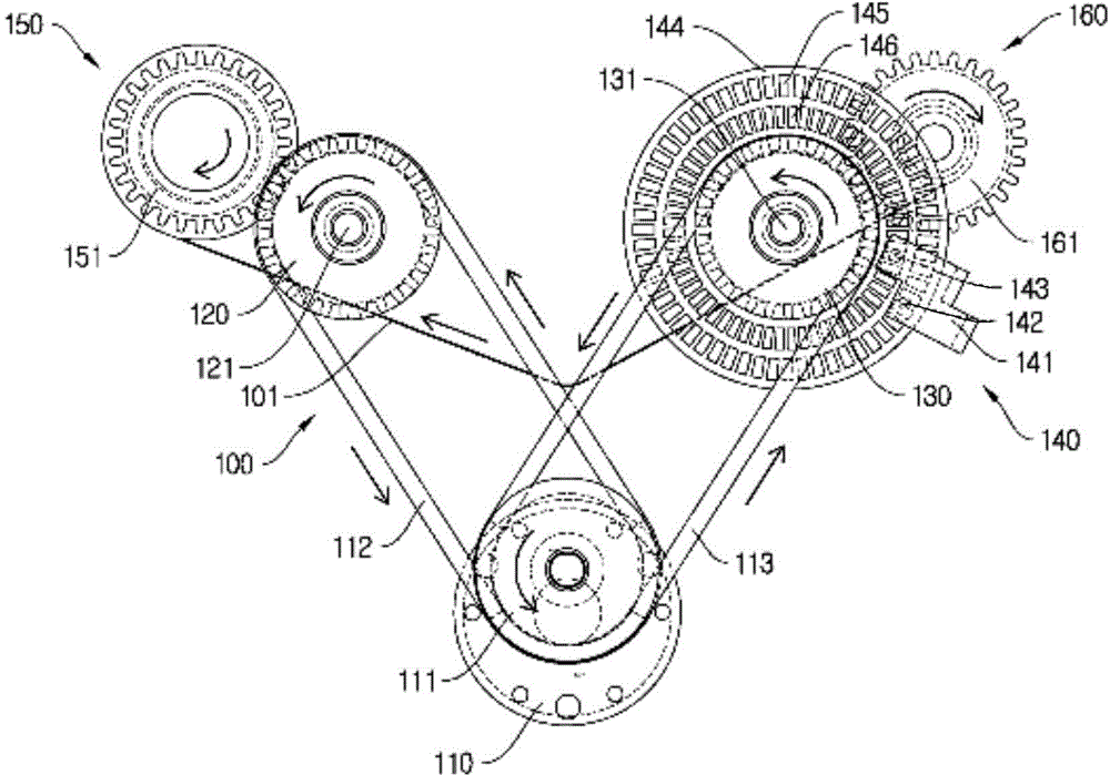 Printing ribbon driving device