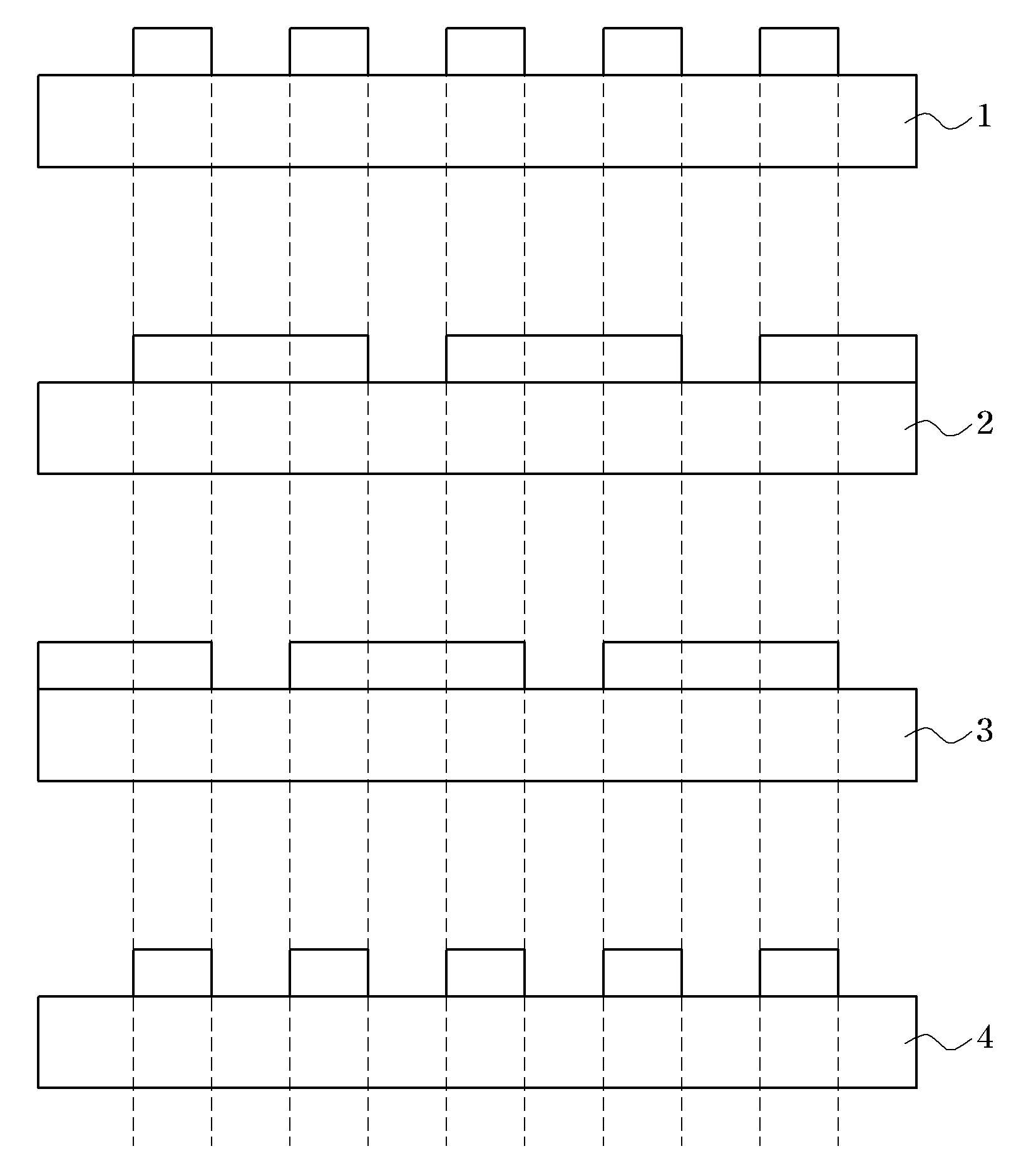 Pattern decomposition and optical proximity correction method for double exposure when forming photomasks