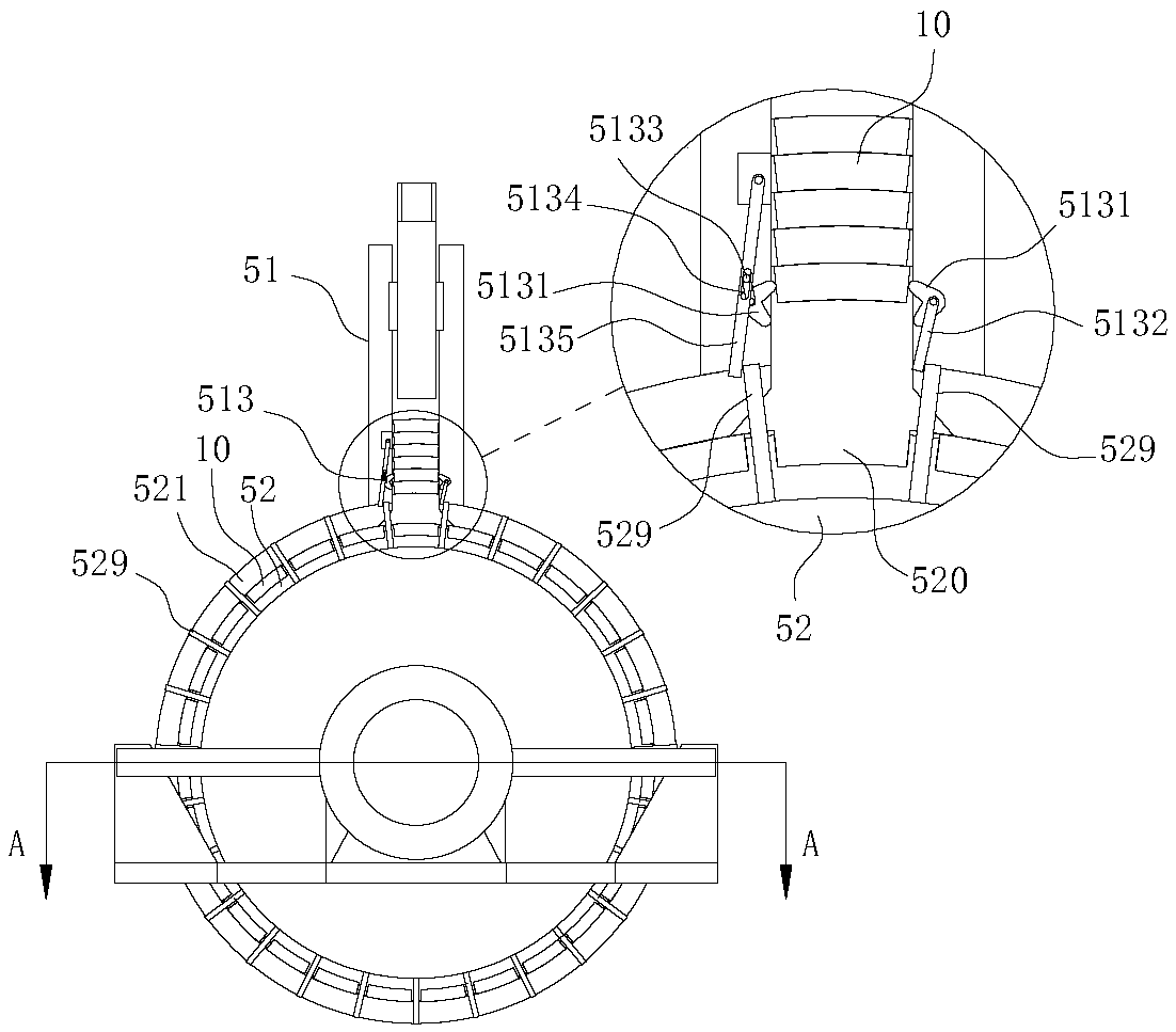 Cask material arranging and press-fitting system