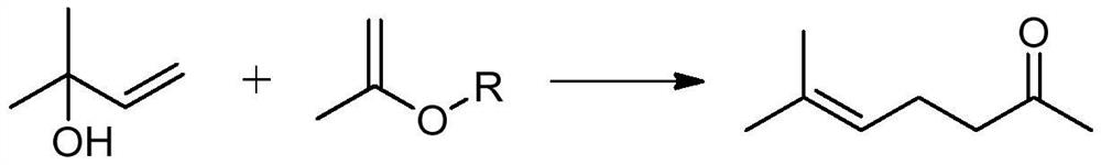 A method for synthesizing methylheptenone by 2-methyl-3-buten-2-ol