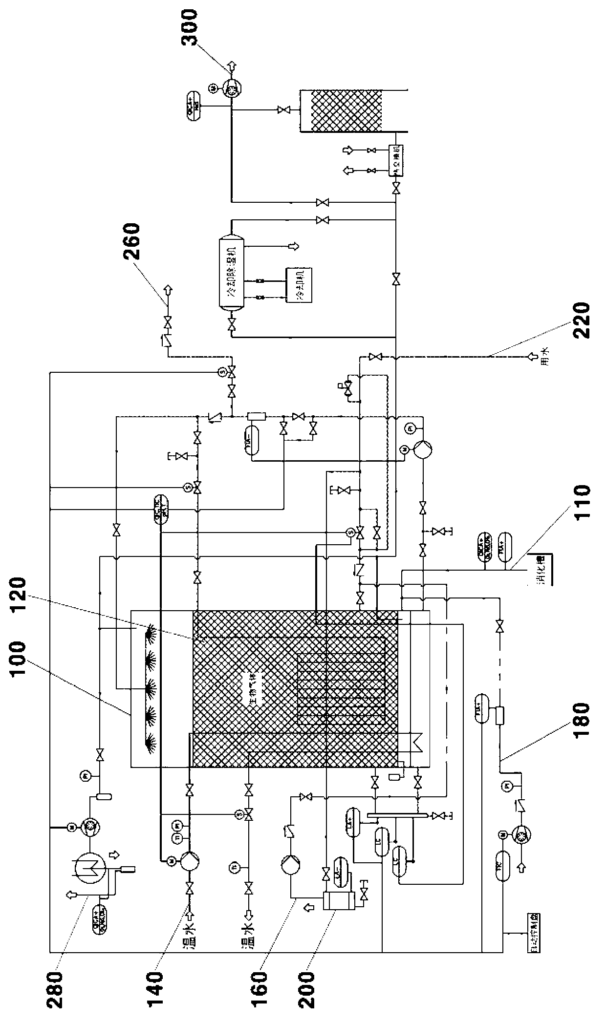 Bio-gas hydrogen sulfide removal device by using ion exchange fiber Pall ring for bio-gas purification