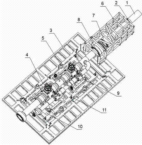 Underwater pipe fitting butting device having direct butting and adjustment functions