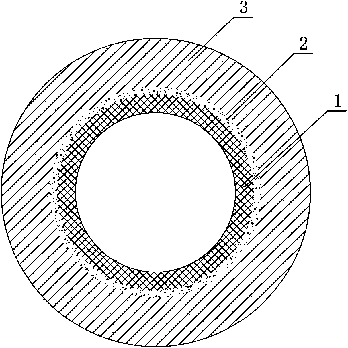 Sand inclusion steel-plastic complex cable guide pipe