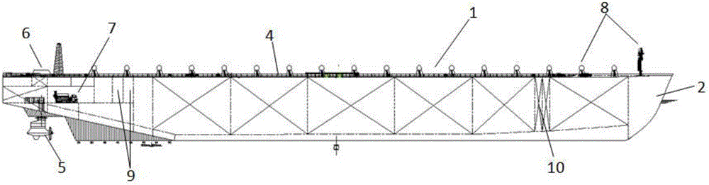 Merchant ship without ballast water