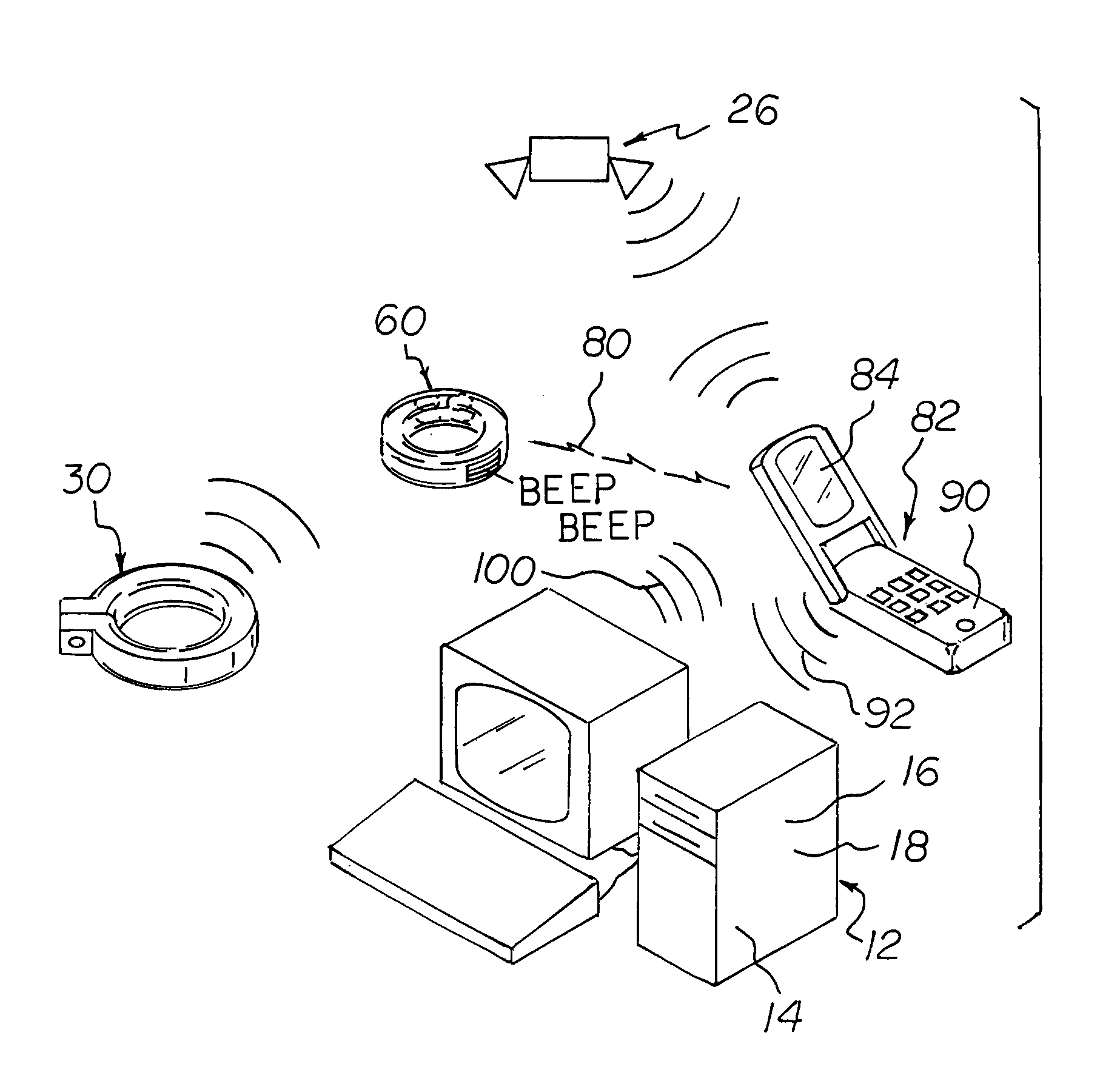 Monitored felon warning system