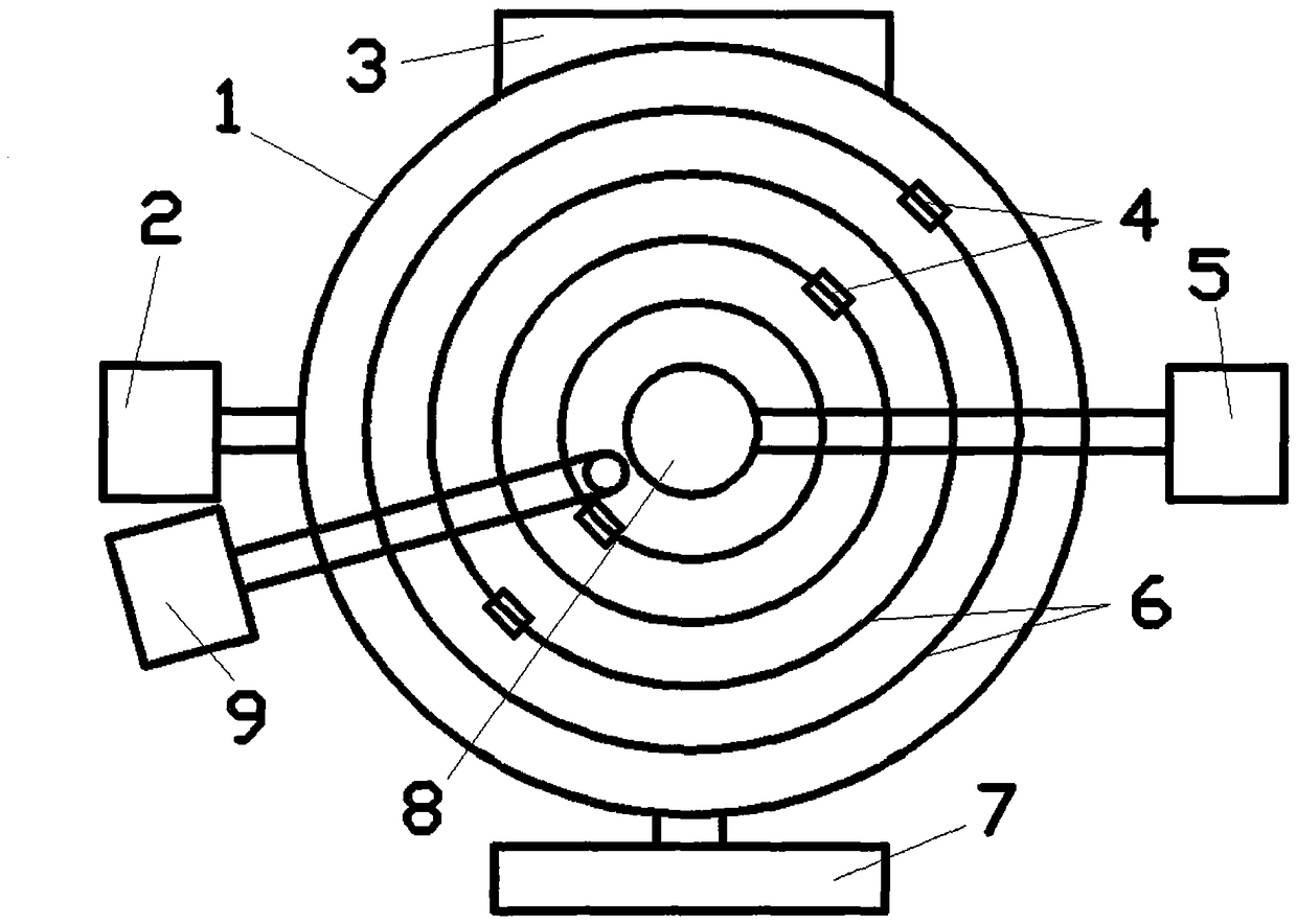 Concentric spherical clapboard type spherical main container