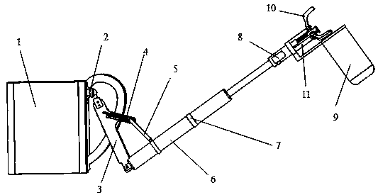 Knapsack apple auxiliary picking device