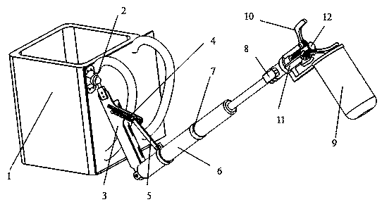 Knapsack apple auxiliary picking device