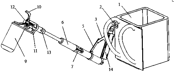 Knapsack apple auxiliary picking device