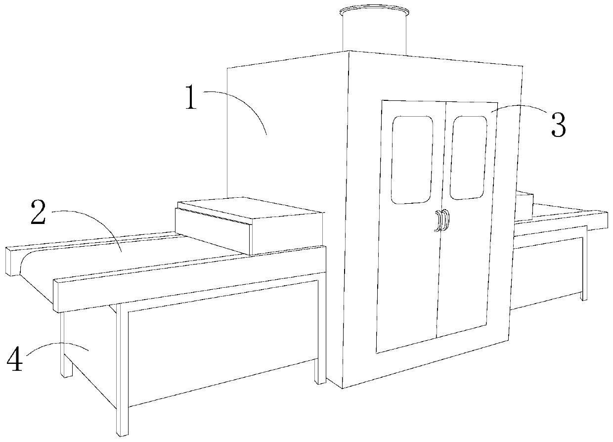 Hardware paint spraying and drying robot