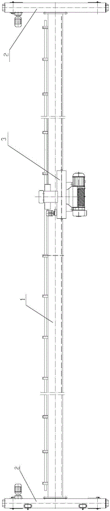 Beam crane with top-arranged angular trolley