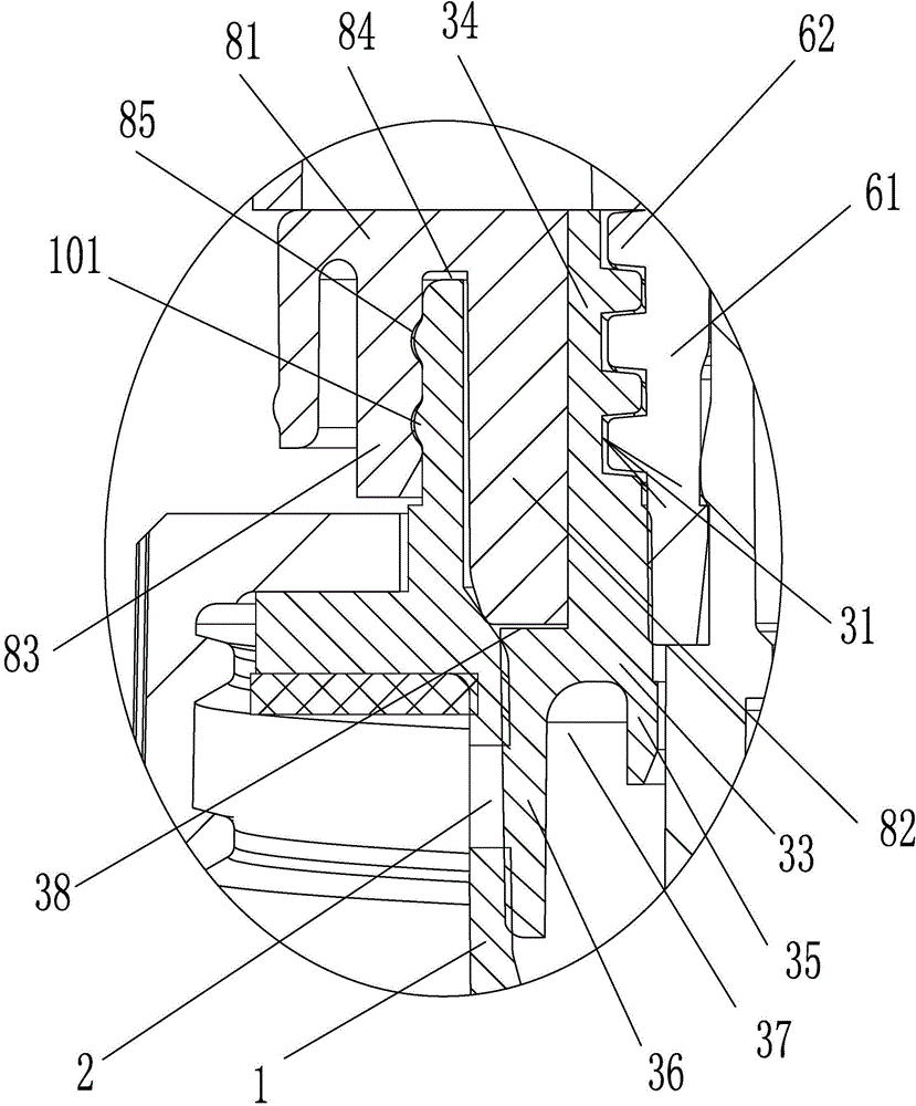 Leak-proof ventilation structure and emulsion pump with same