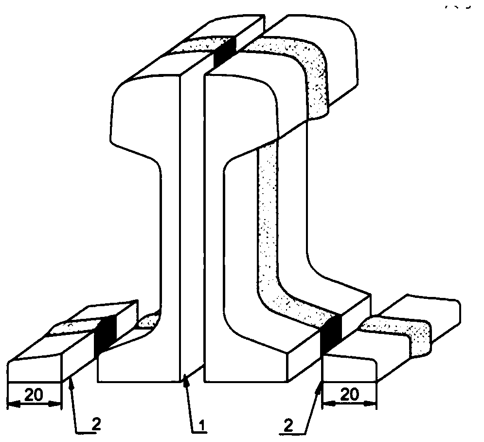 Method for controlling martensite structure of R260 steel rail flash welding head