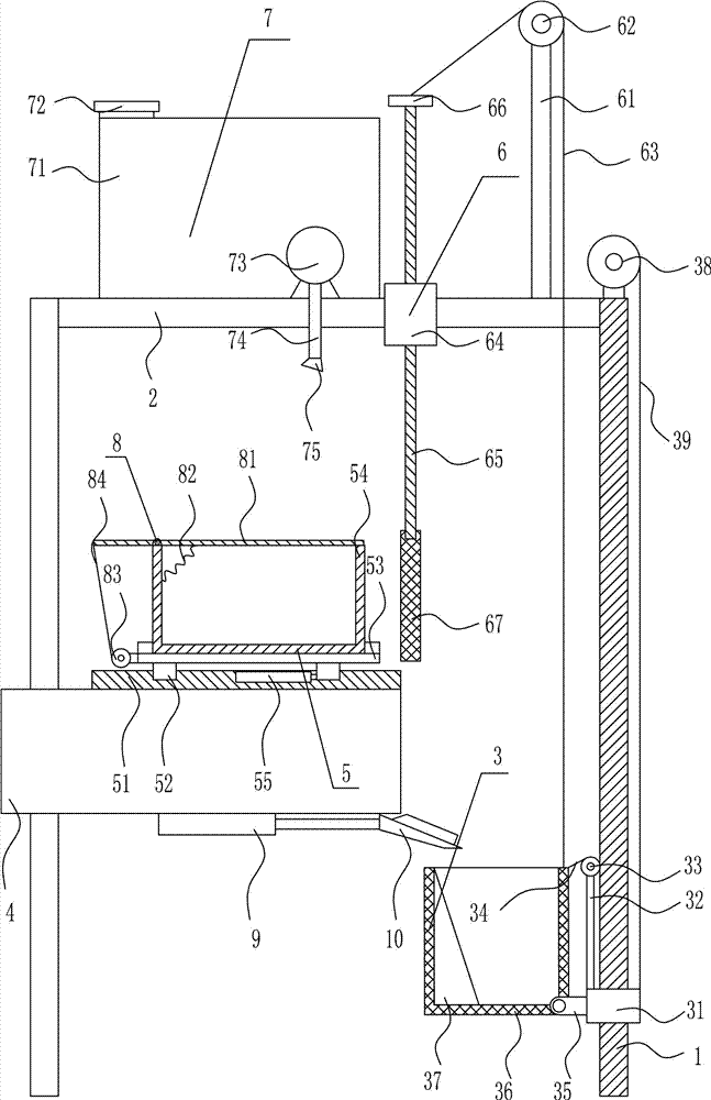 Residue cleaning device used for sewage treatment