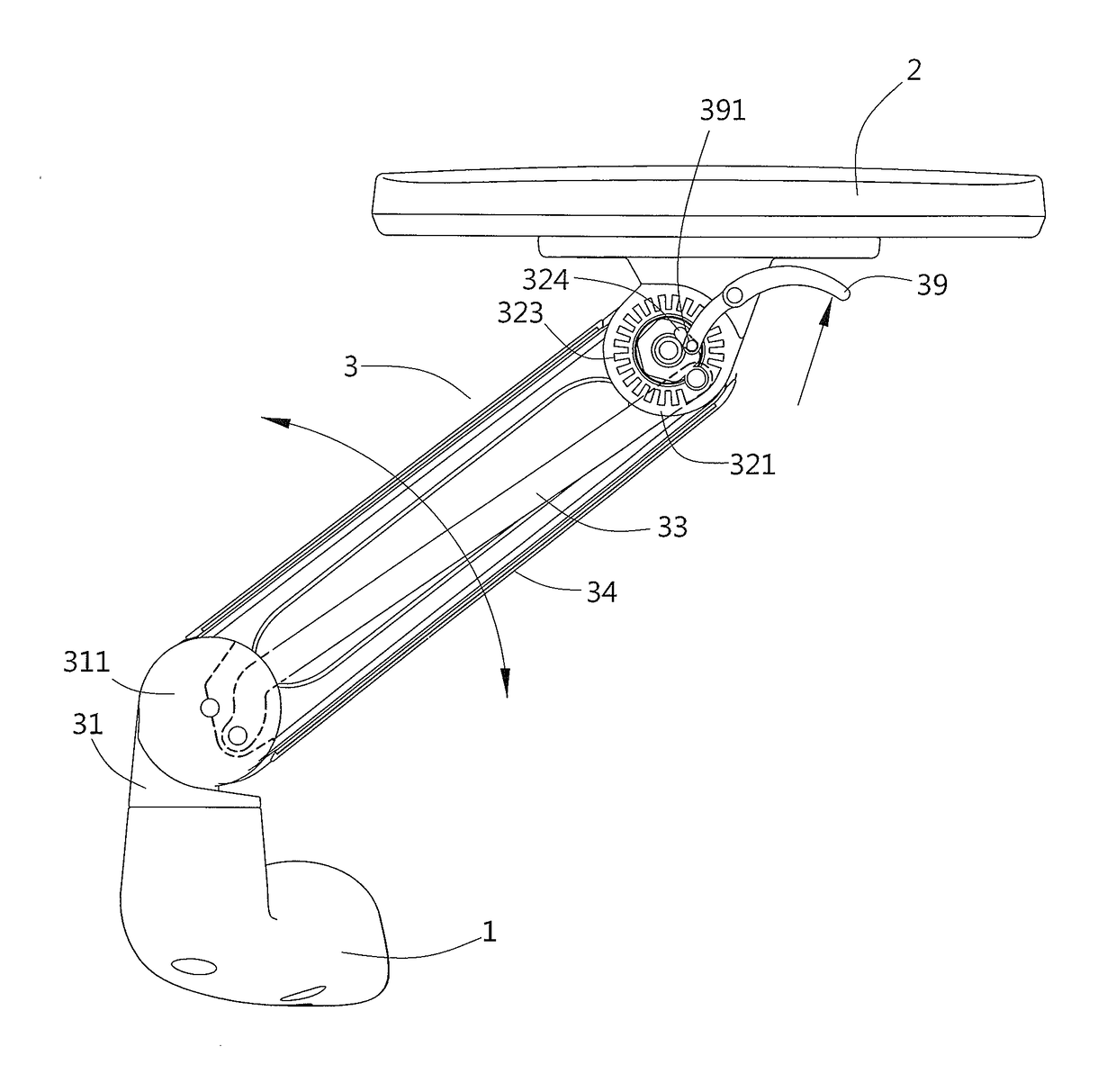 Omnidirectional Adjustment-oriented Positioning Device of Office Chair Armrest