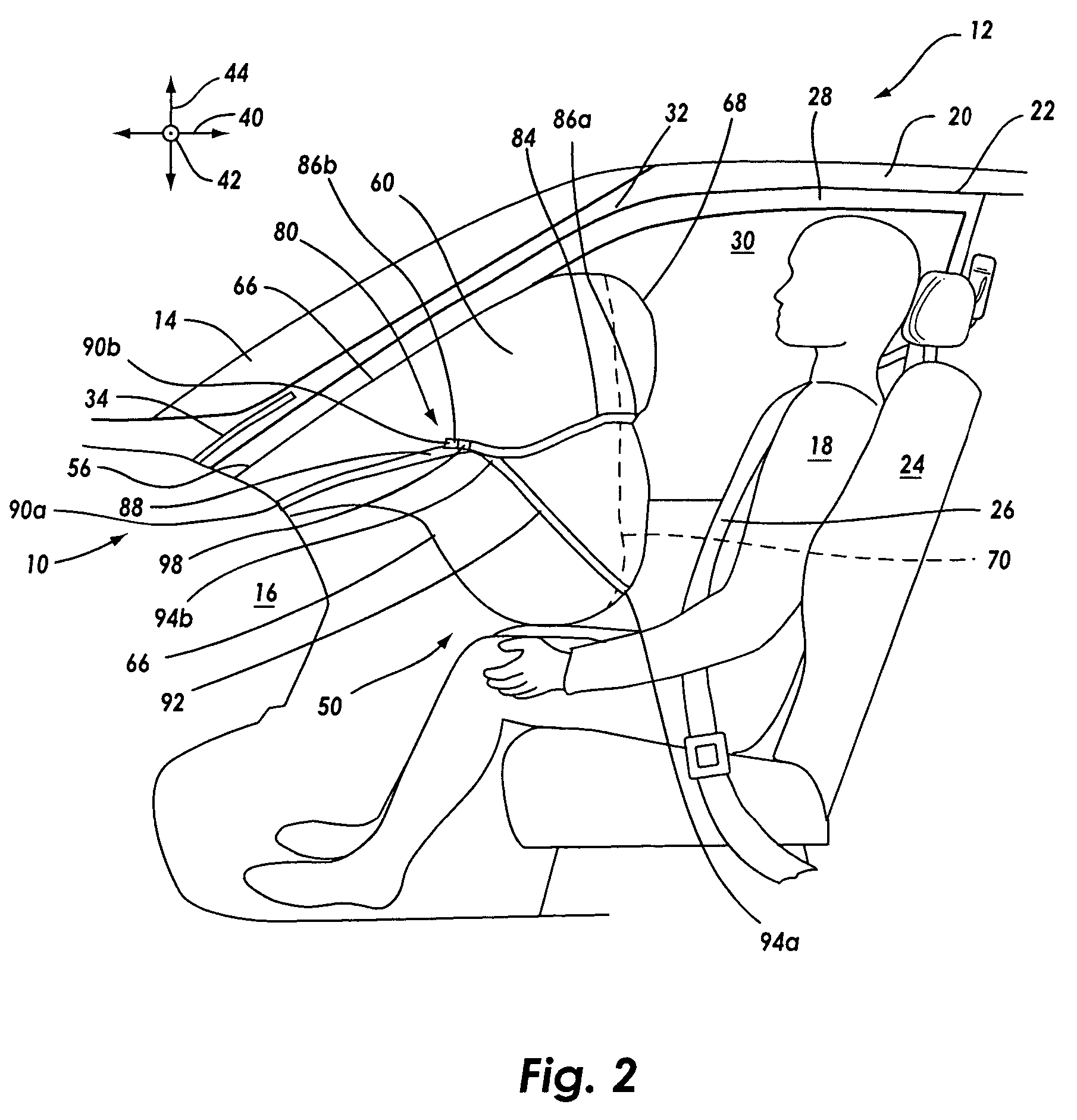 Expansion-controlled joints in airbags for out-of-position occupants and cushion positioning