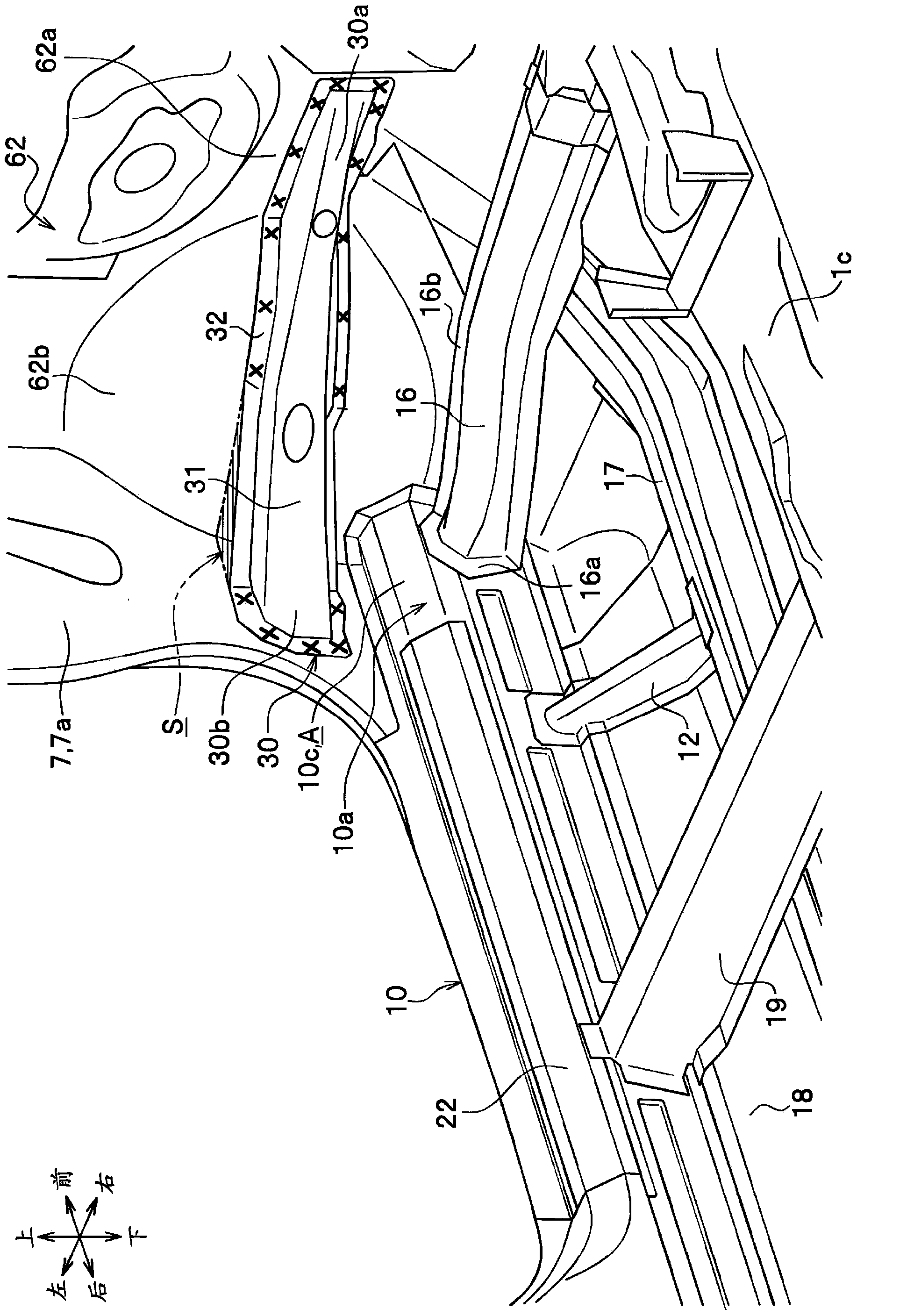 Vehicle body bottom structure