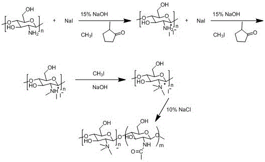 TMC/genipin/pDNA nanometer carrier and preparation method and application thereof