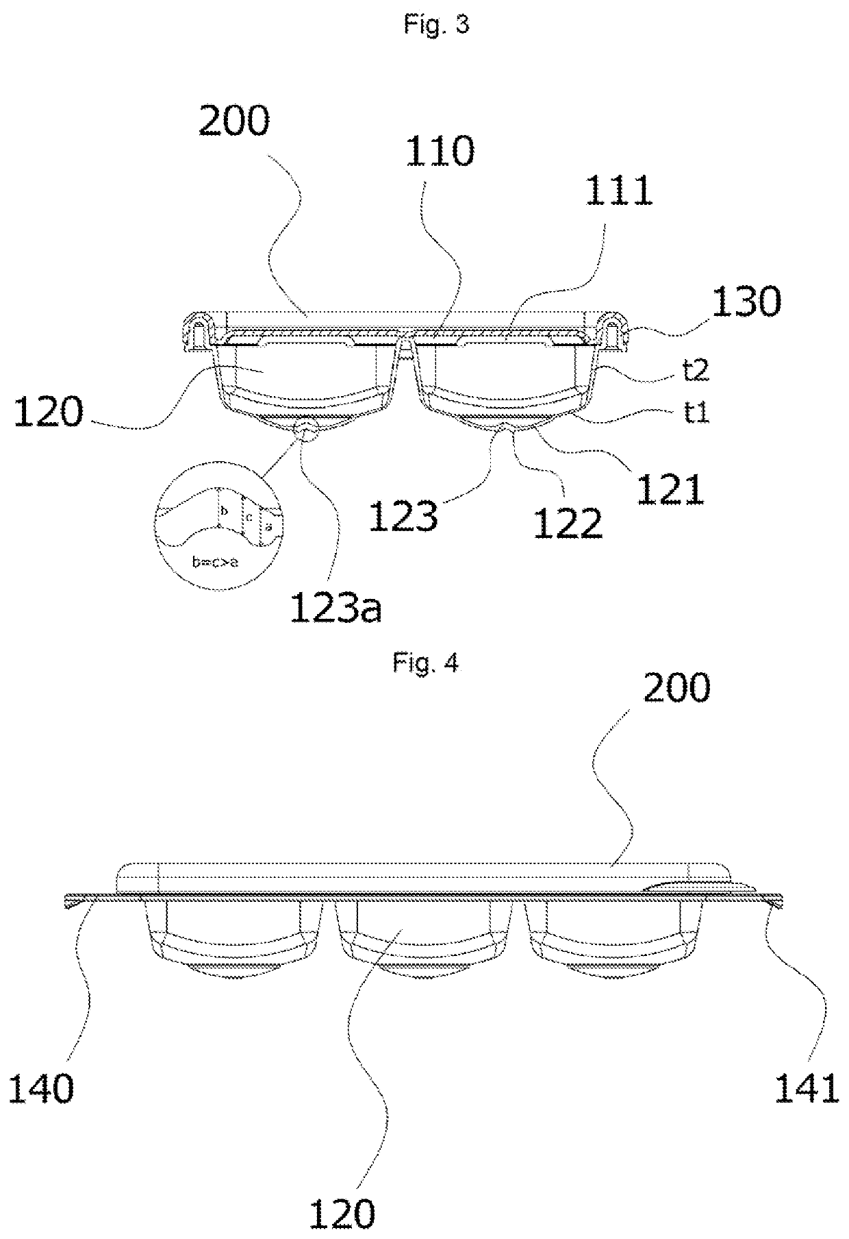 Food freezer container