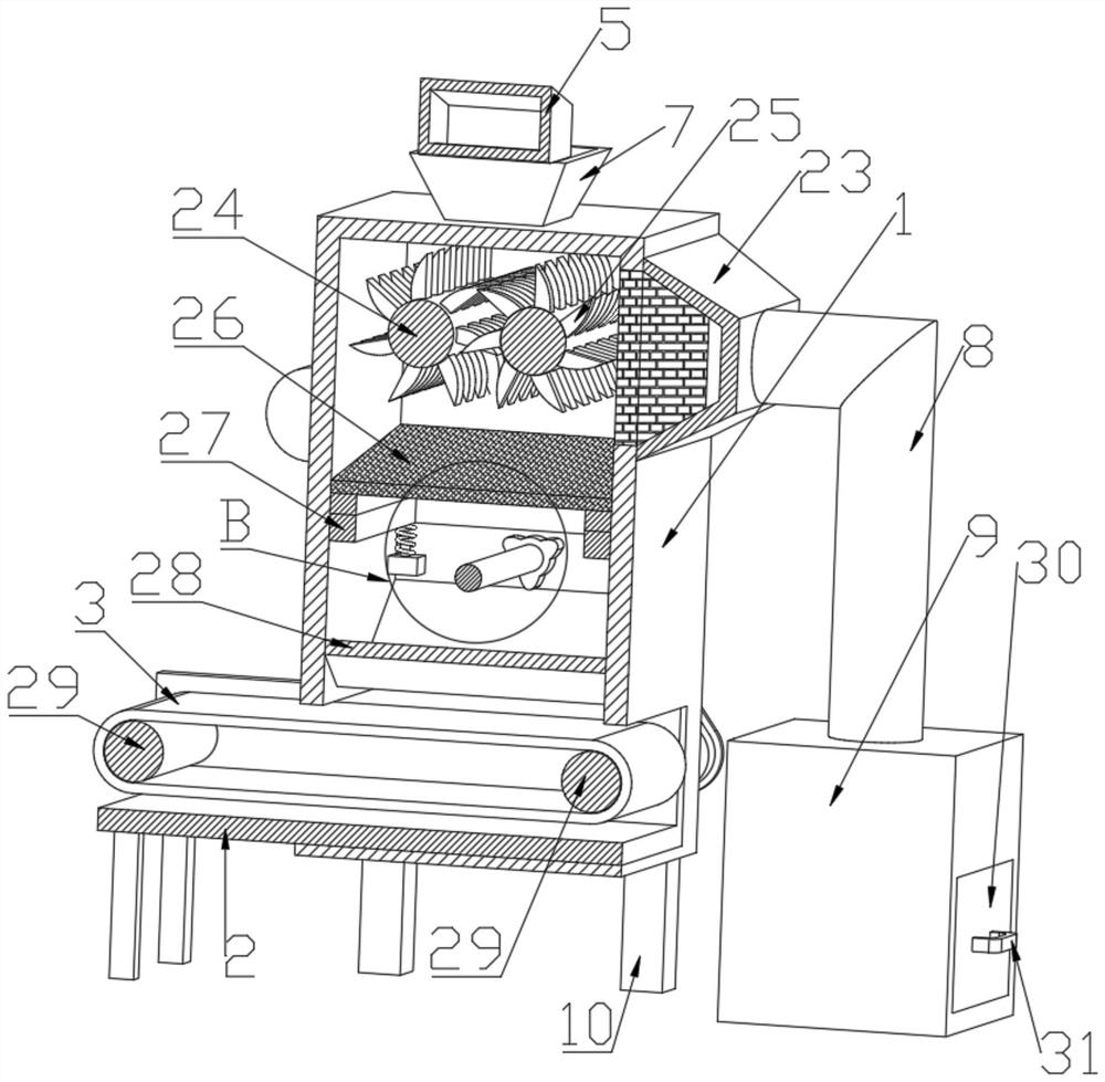 Engineering waste recovery device for civil construction