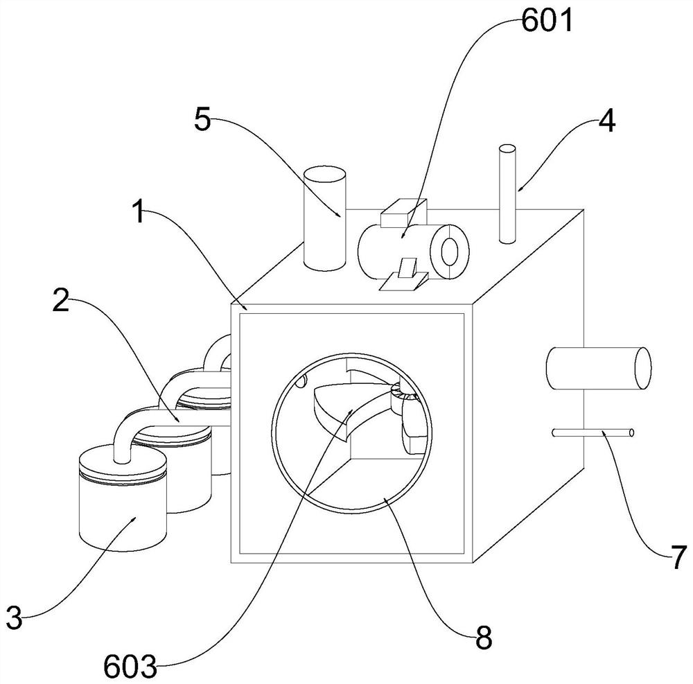 Material preparation and dyeing integrated printing and dyeing equipment for cloth spinning