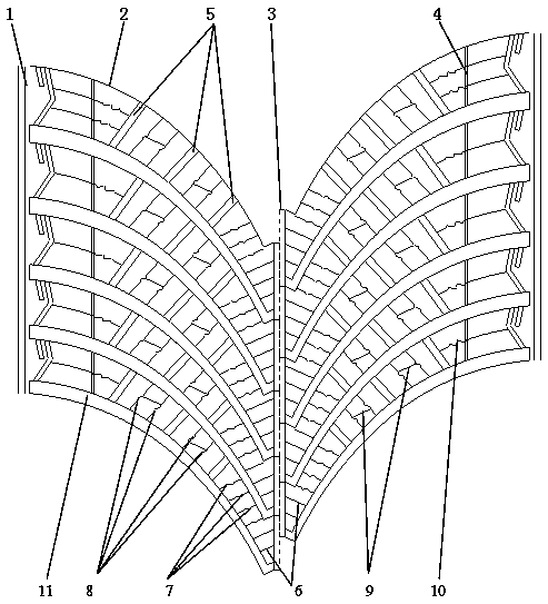 All-weather tire tread structure