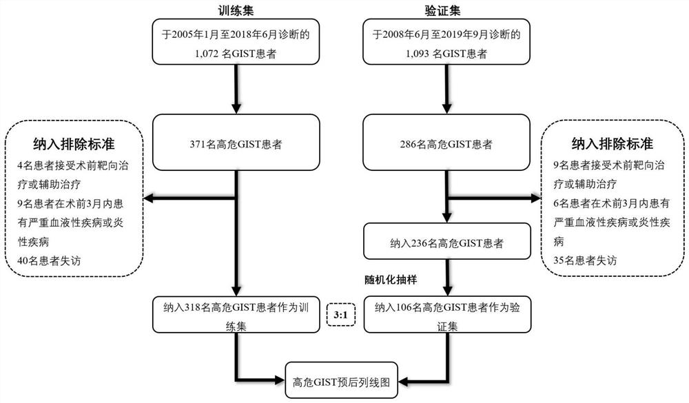 Postoperative recurrence risk assessment method and system for high-risk gastrointestinal stromal tumor patient