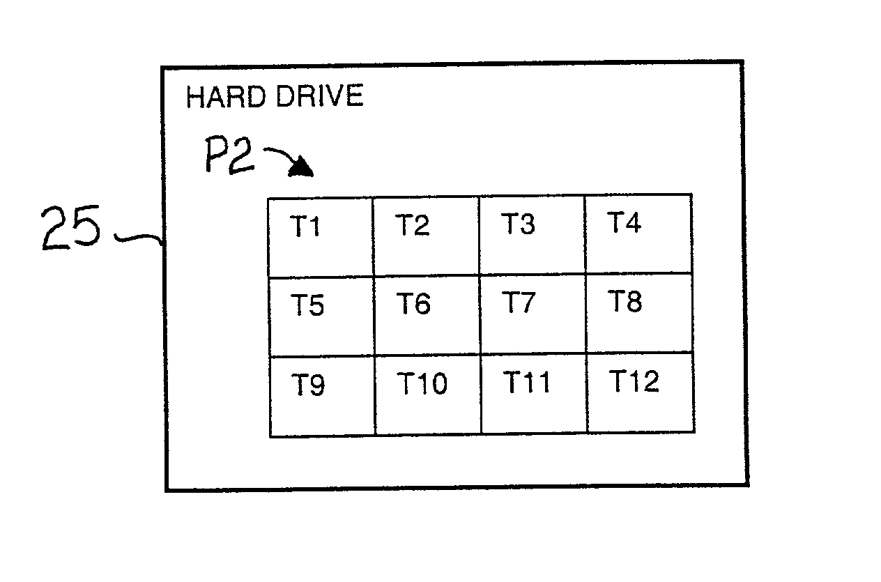 Rectangular partitioning in printing rotated images