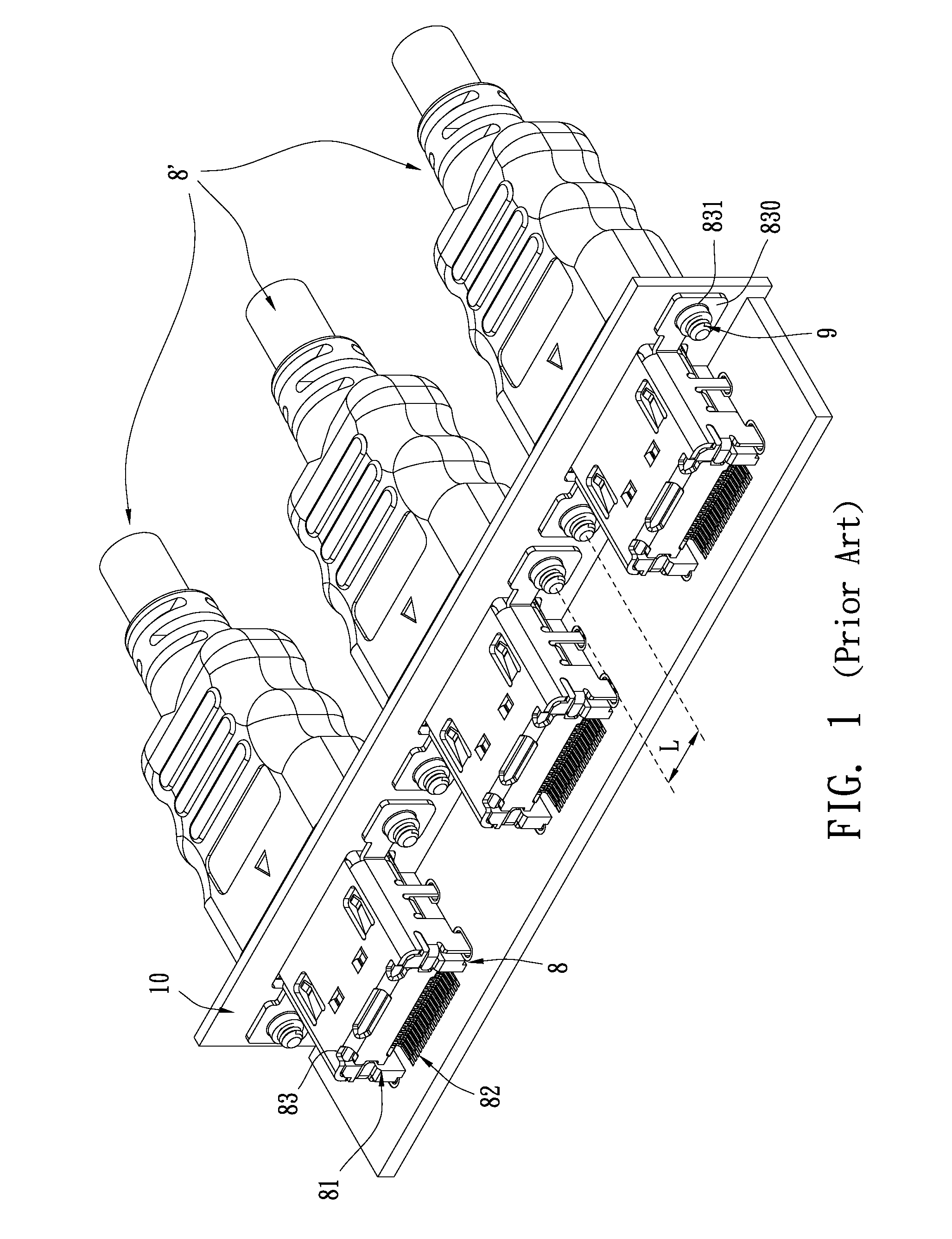 Connector with side flange