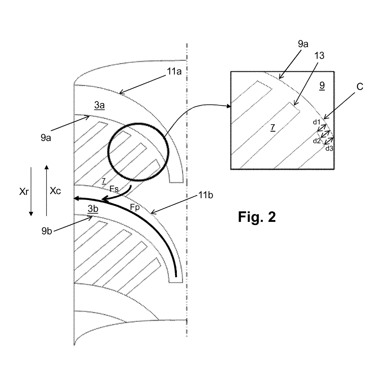 Tire tread with directional design