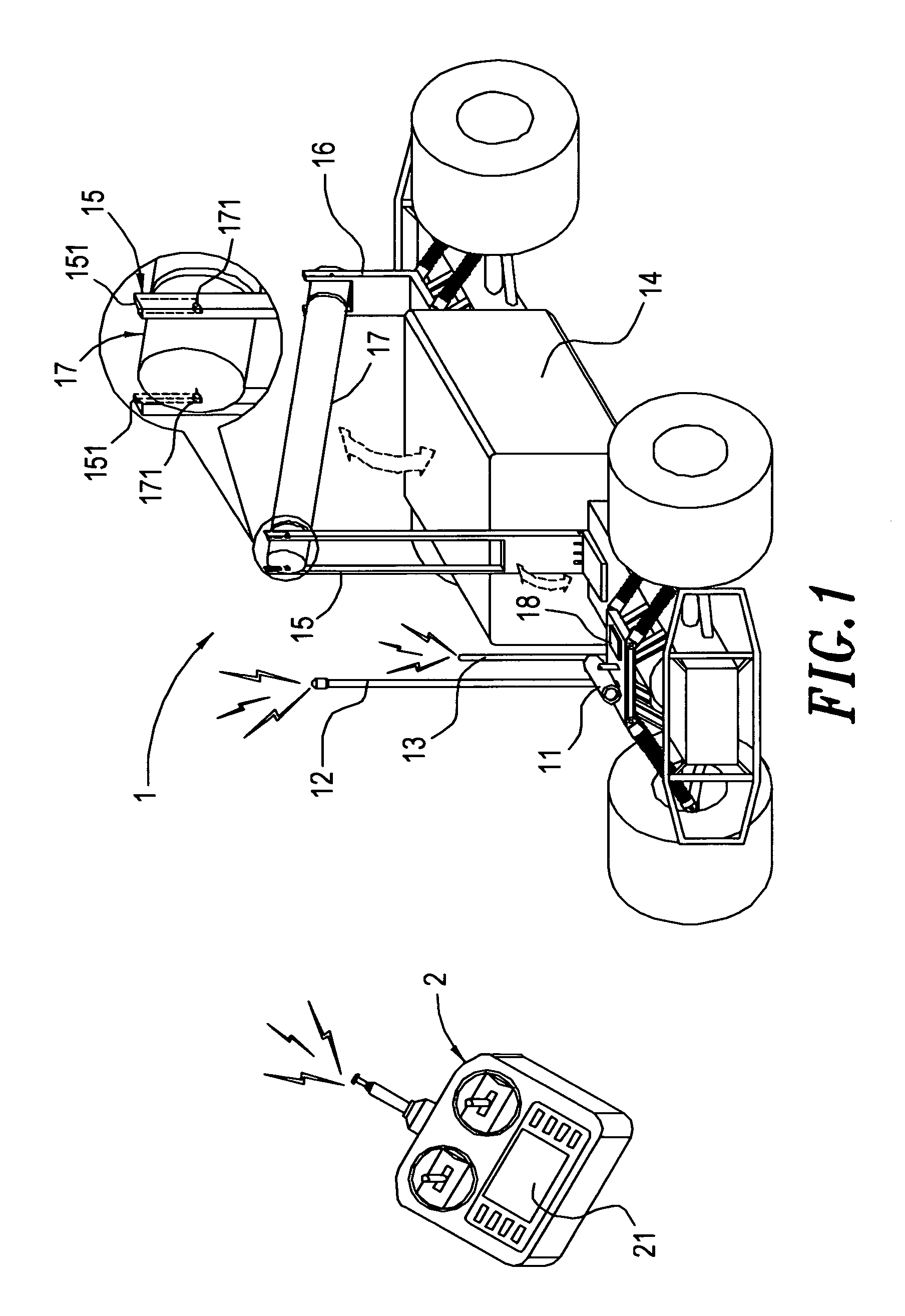 Remote control vehicle with UV sterilizer