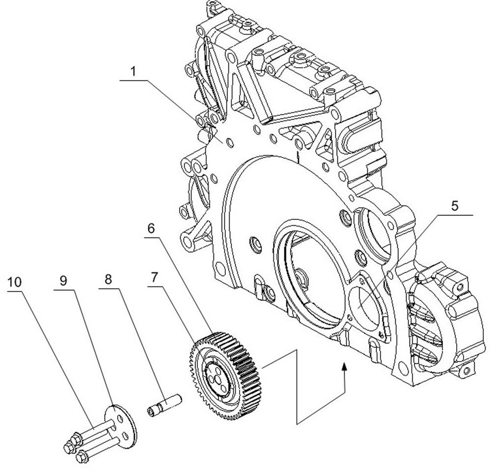 A rear case-type gear chamber assembly for easy disassembly and assembly of an idler gear assembly