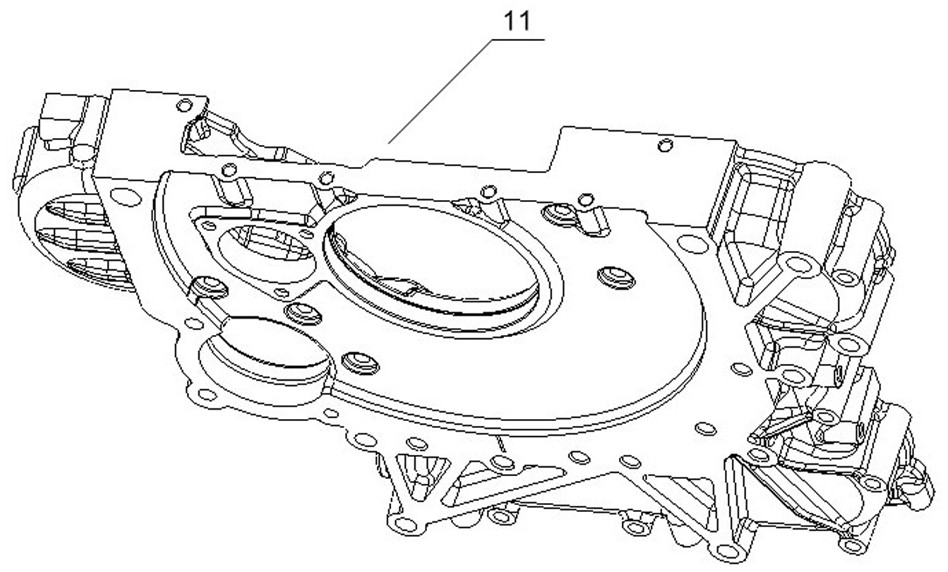 A rear case-type gear chamber assembly for easy disassembly and assembly of an idler gear assembly