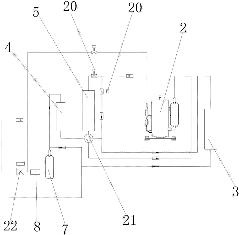 Heat pump drying and dehumidifying all-in-one machine