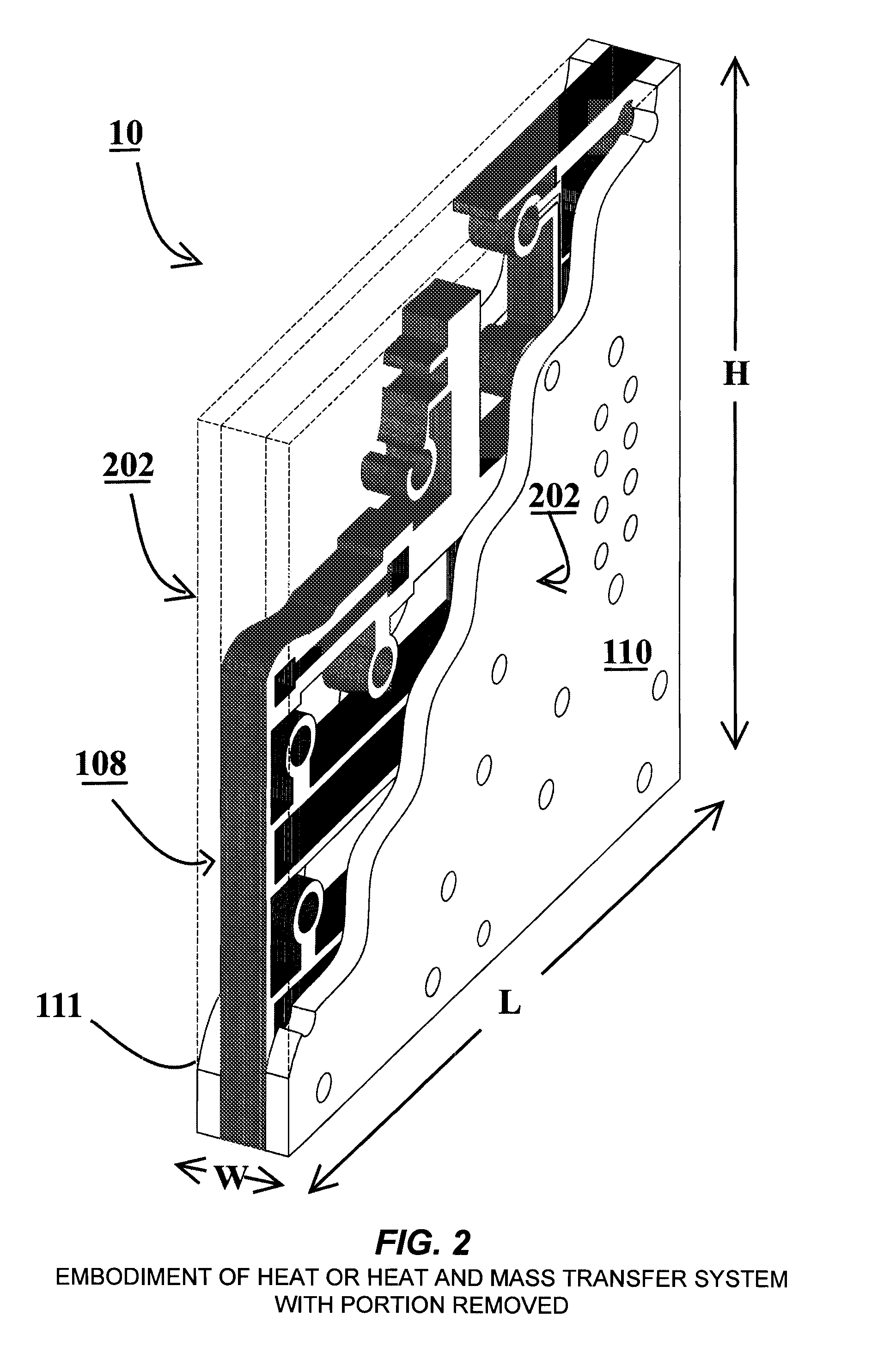 Microscale heat or heat and mass transfer system