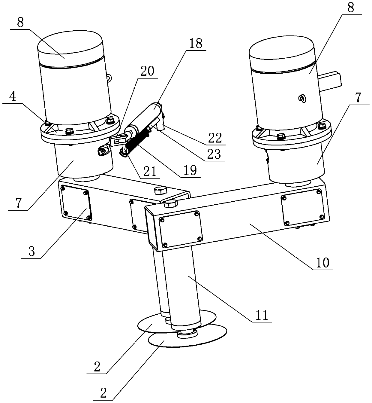 Double-cutter cutting mechanism of bale breaker