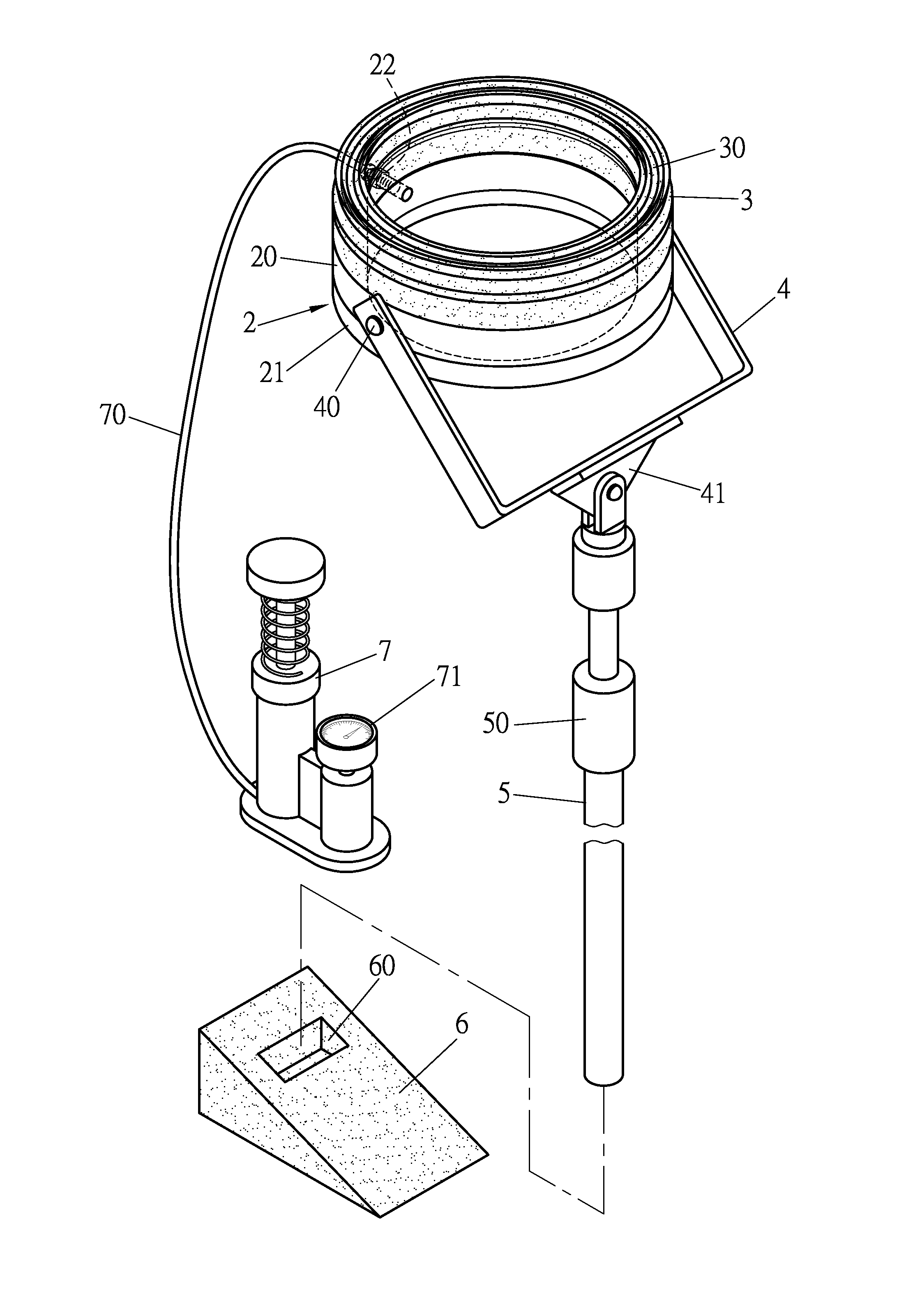 Testing apparatus for hydrostatic interlock of a lifeboat