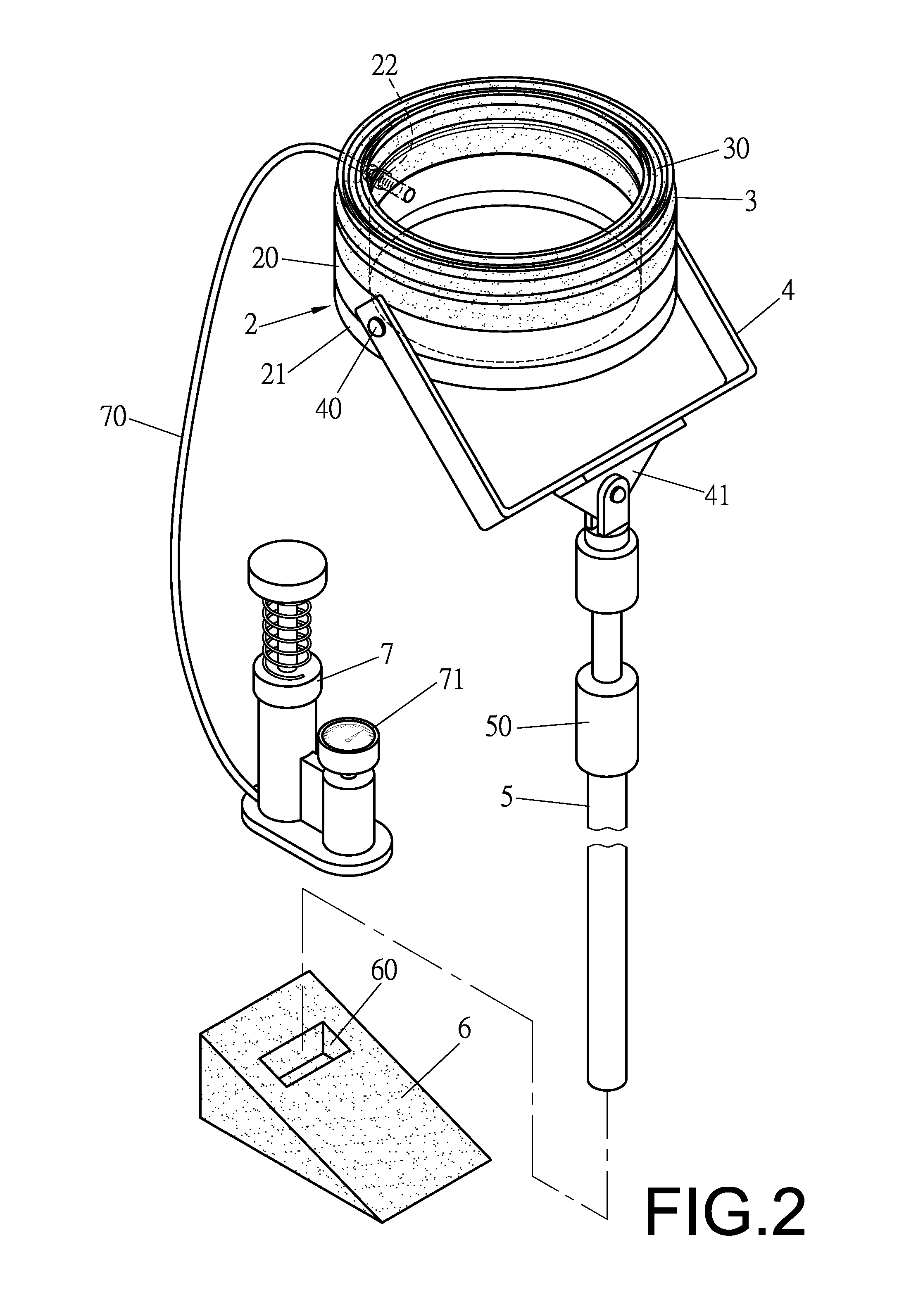 Testing apparatus for hydrostatic interlock of a lifeboat