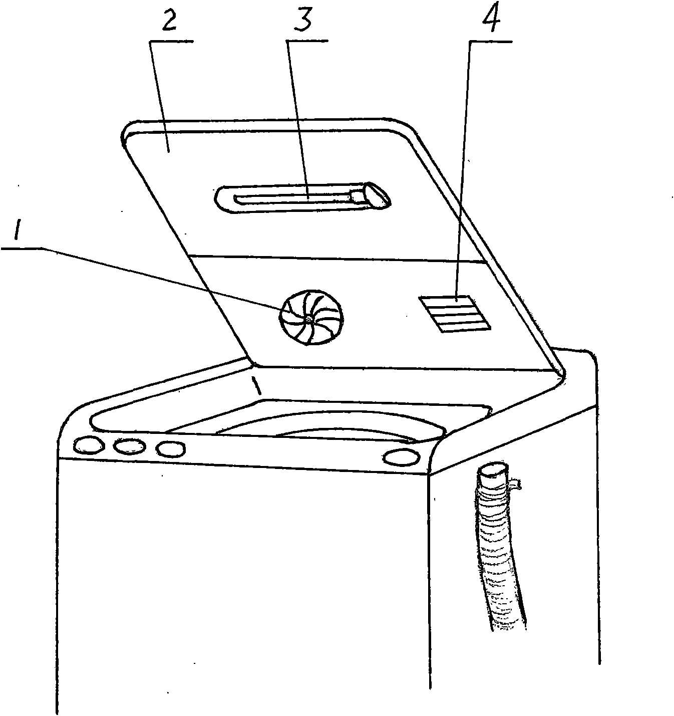 Vertical washing machine with sterilizing and drying device