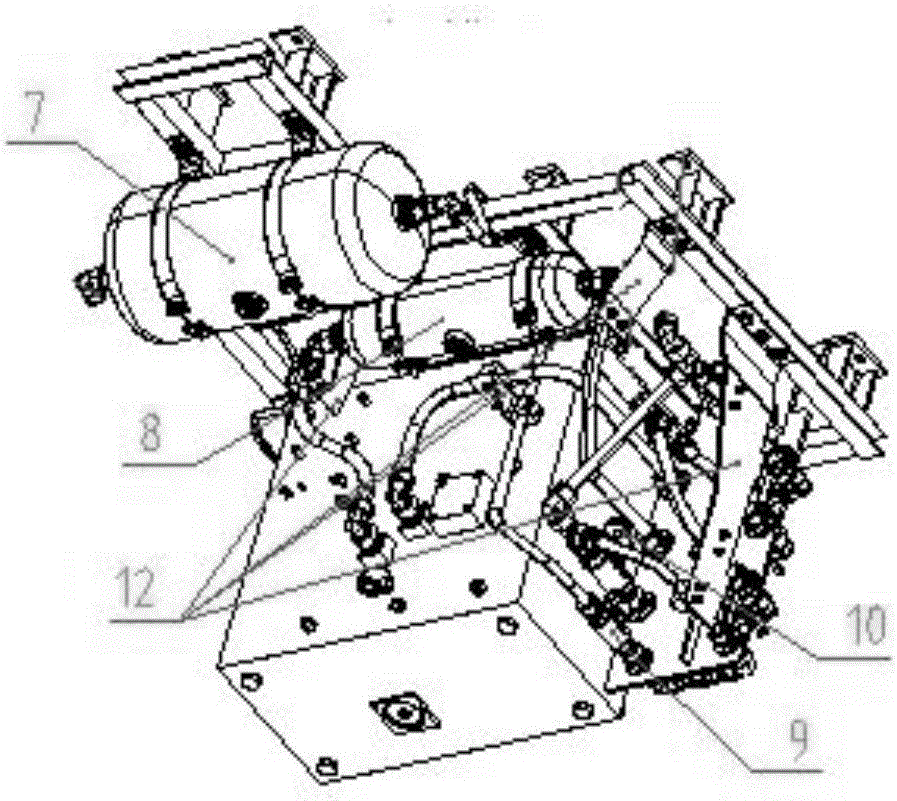 Compressed air control and distribution device for return and rescue of motor train units