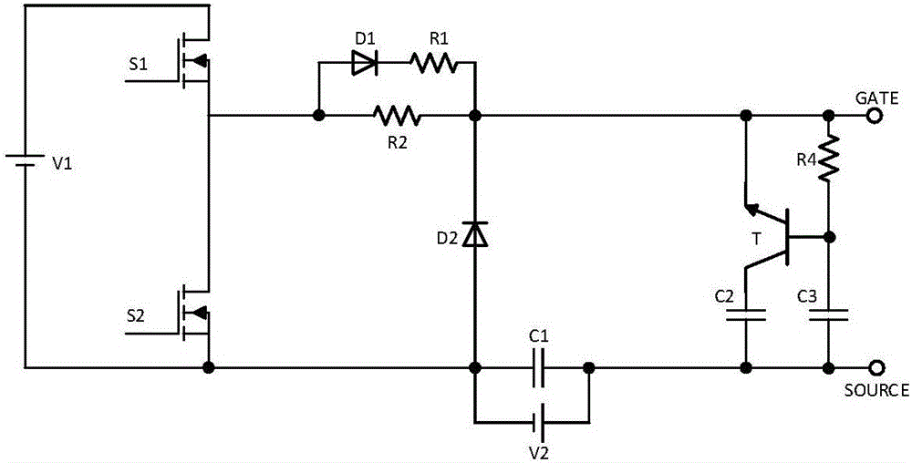 SiC MOSFET driving circuit with crosstalk suppression capability