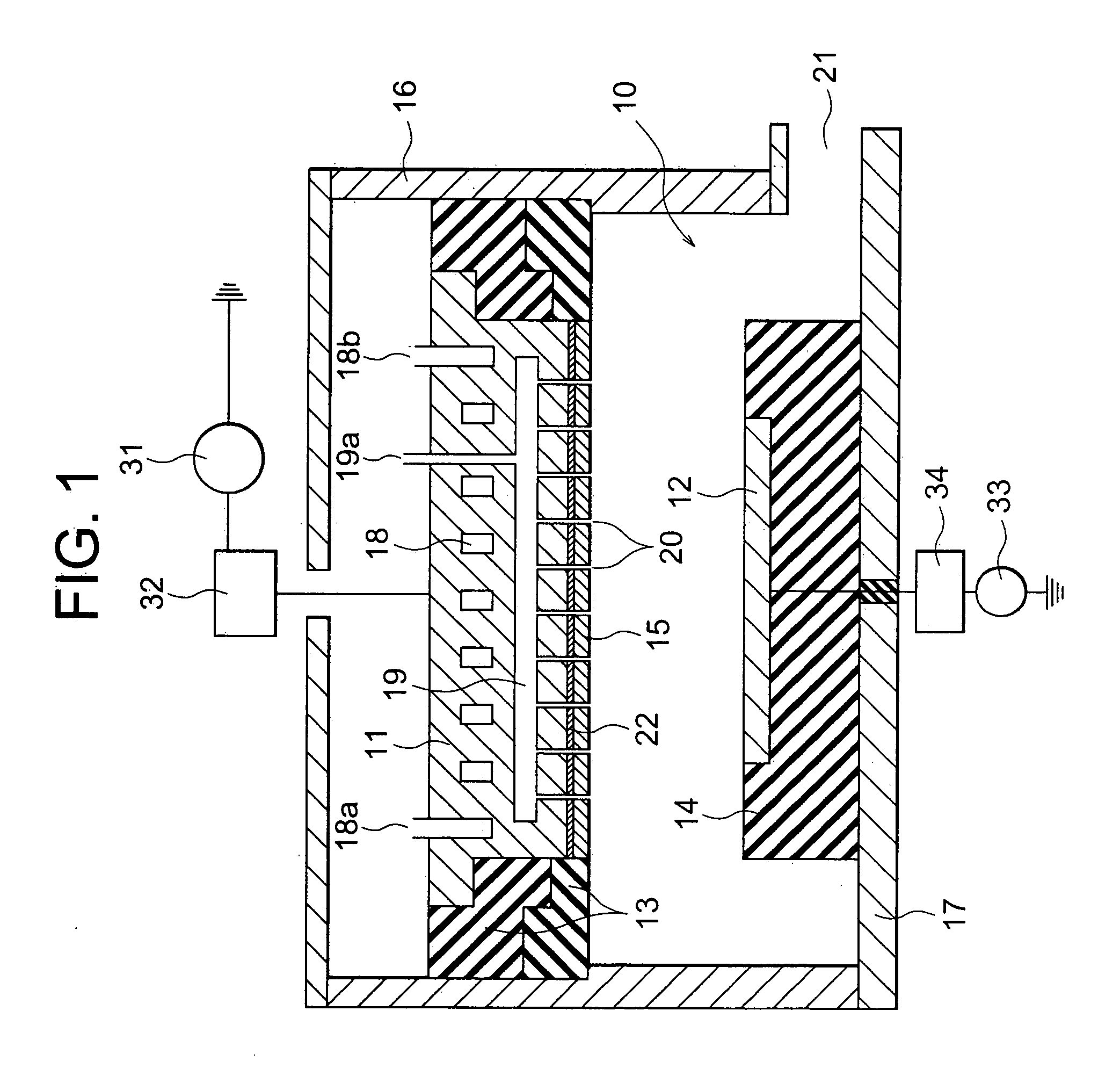 Device for fixing a gas showerhead or target plate to an electrode in plasma processing systems