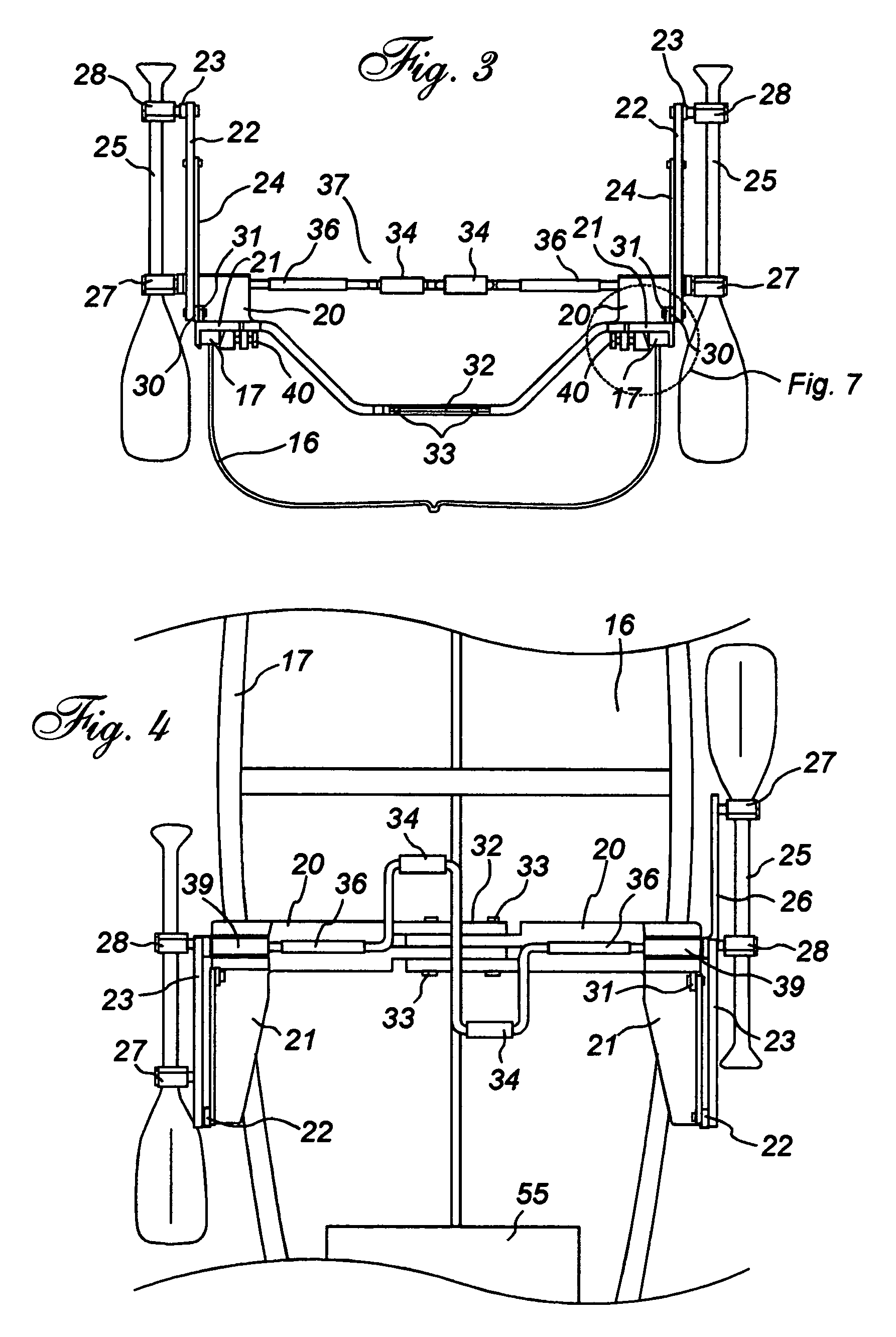 Biomechanically correct pedal powered paddling system for small watercrafts