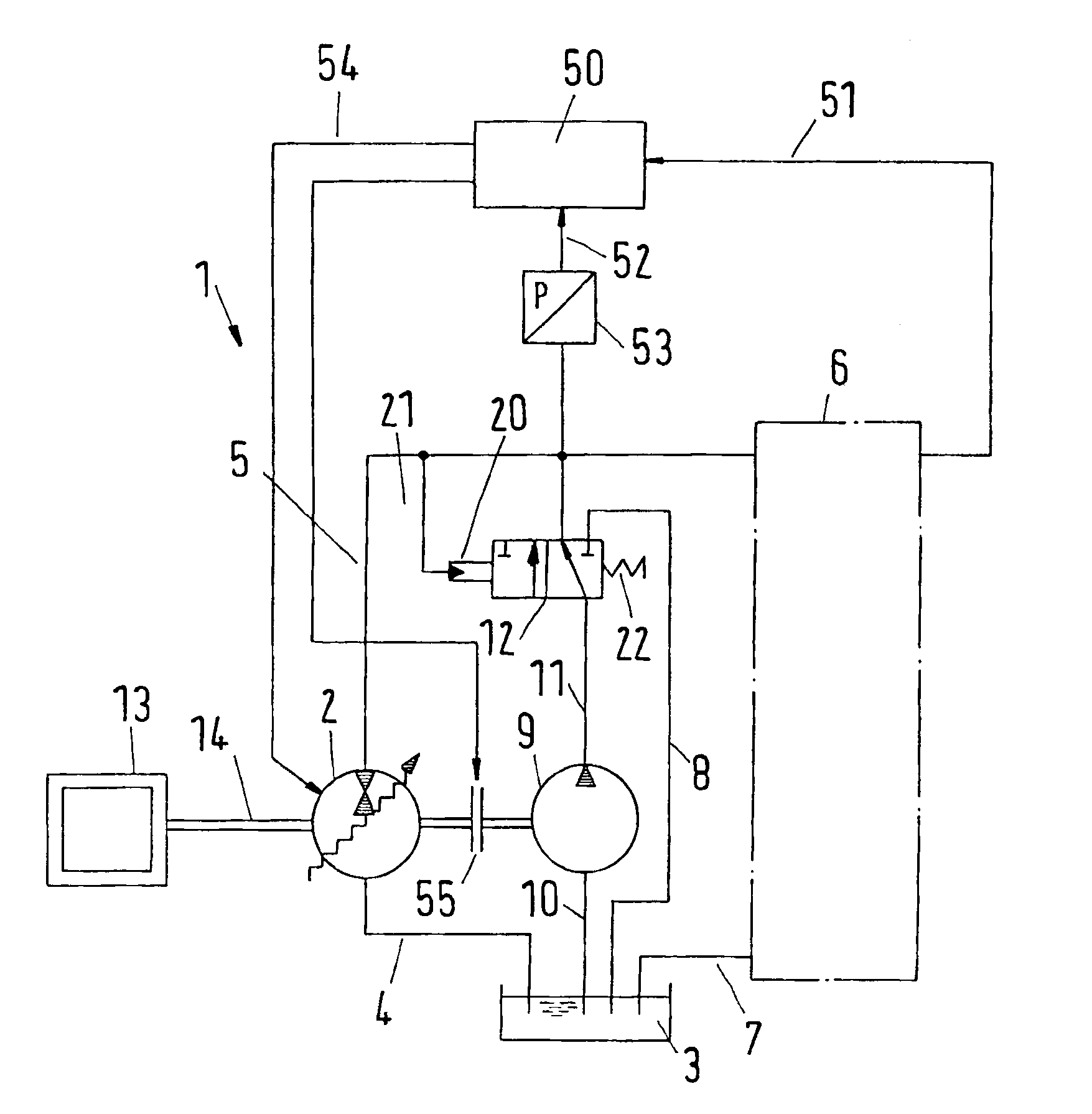 Hydraulic system with supplement pump