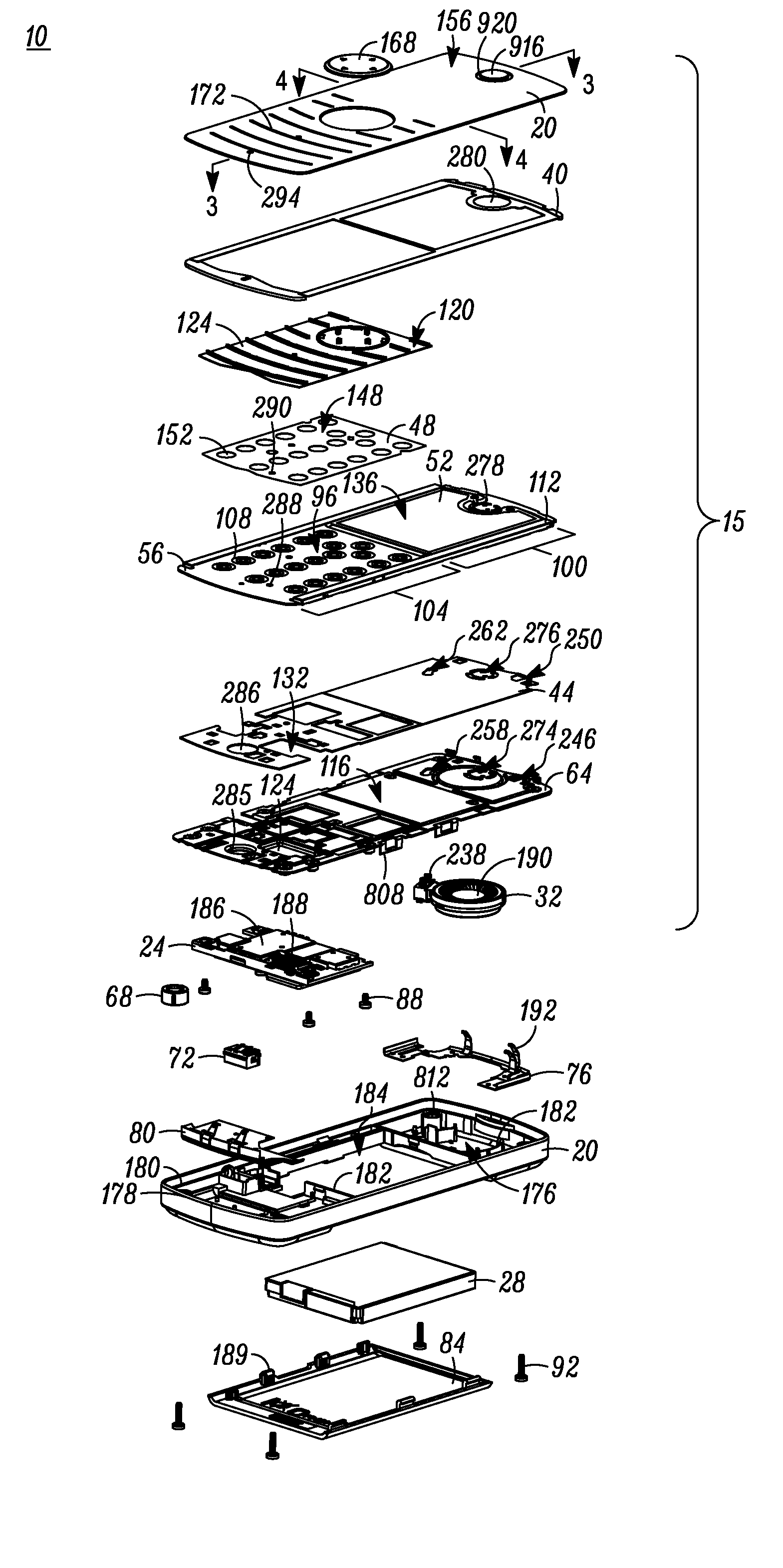 Handset device with audio porting