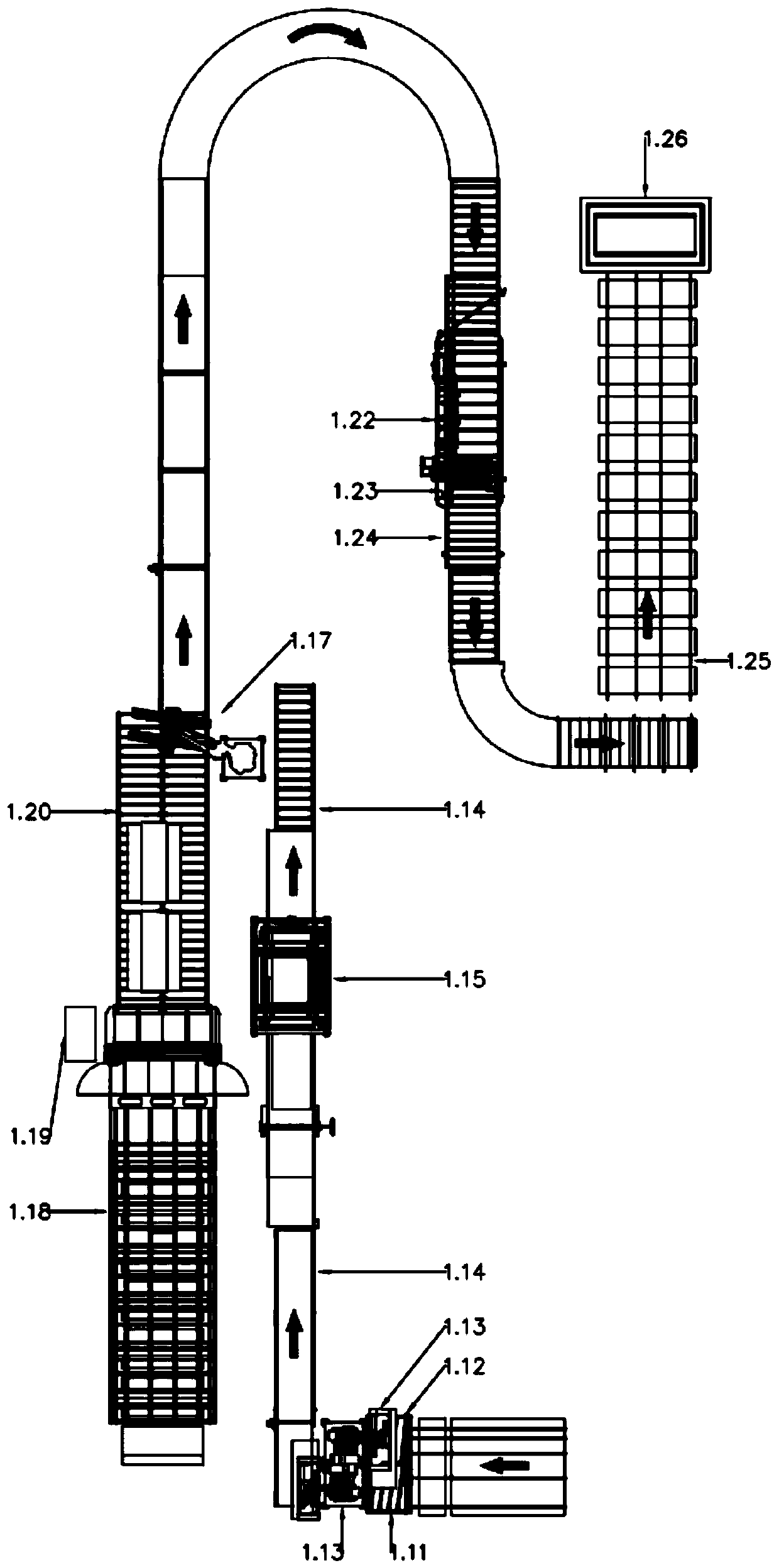 Automatic packaging production line for customized furniture boards and control method of automatic packaging production line