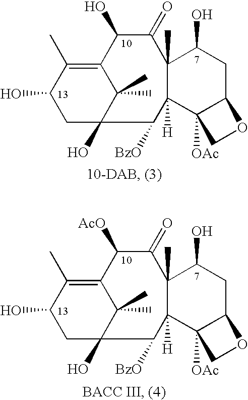 Semi-Synthesis and Isolation of Taxane Intermediates from a Mixture of Taxanes