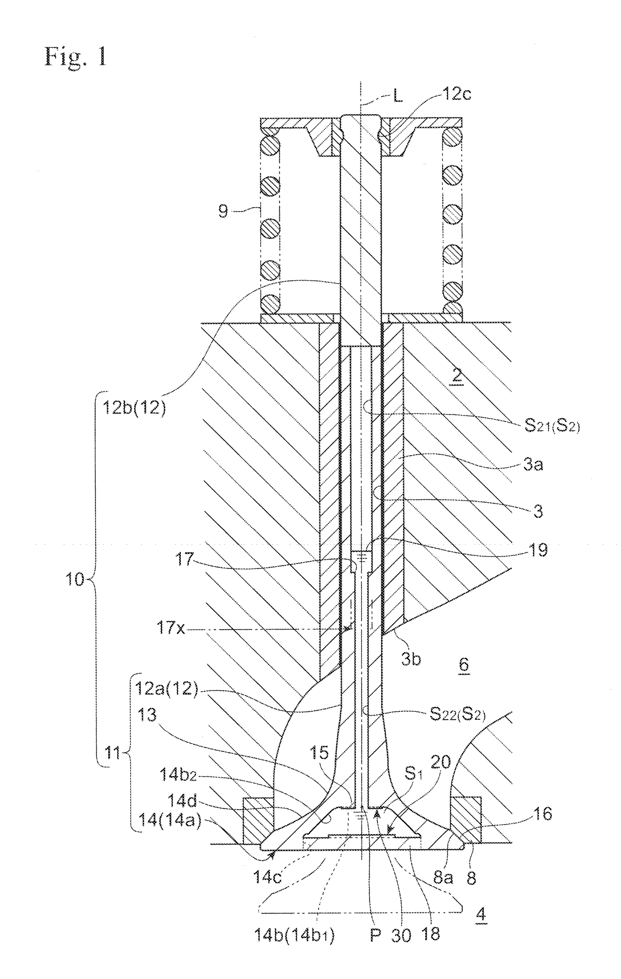 Hollow poppet valve