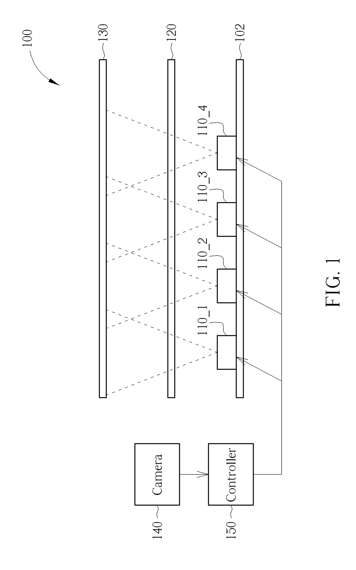 Active alignment equipment and associated method for testing a plurality of projector modules